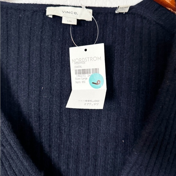 Vince Ribbed 100% Cashmere Cardigan - Picture 5 of 6